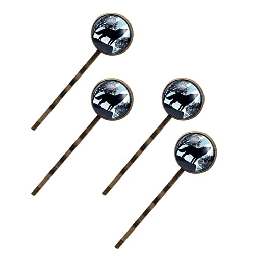 Pince à cheveux loup en métal, barrette faite main pour femme