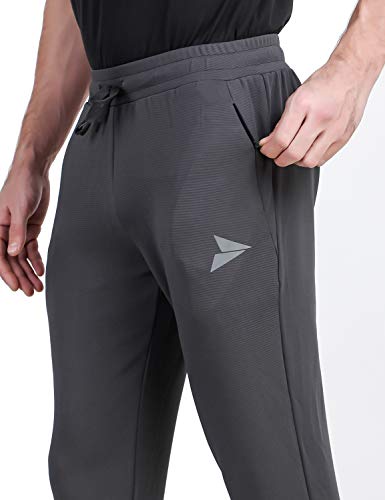 Image of FITINC Athleisure Track Pants for Men| Lycra Slim Fit Mens Dryfit Track Pant with Concealed Zipper Pockets | Quick Dry Pant Style Lower for Men for Home & Workout