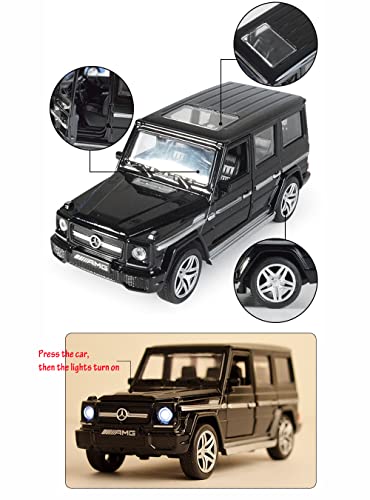 Image of Metal Pull Back Diecast Car 1:32 Mercedes Amg G65 Pull Back Car Model With Sound Light Boys Gifts Toys For Kids?Pack Of 1?,Multicolor