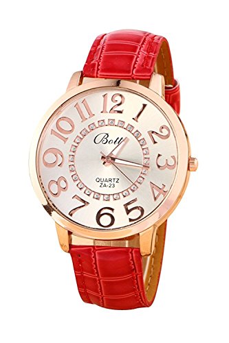 Montre-bracelet - Batti ZA-23 Unisexe montre-bracelet de cadran de gros chiffres strass...