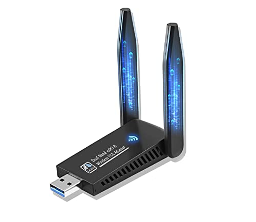 Adaptador WiFi USB Dual Band 5GHz/2.4GHz Con Doble Antena Para
