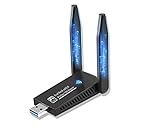 1300Mbps USB WiFi Dongle With Double Antenna, Dual Band 5GHz/2.4GHz High Gain Adapter for PC, Support Windows 11/10/8/7/Vista/XP