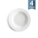 Porcelain Rim Soup Bowls - Set of 4 - 8 inches, White - by Sweese