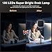 Desk Lamp with Remote, 180 LED Video Conferencing Light with Phone Holder [3 Color & 5 Brightness & Timer] Adjustable and Retractable USB Home Office Lamp for Learning, Makeup, Live, Content Creation
