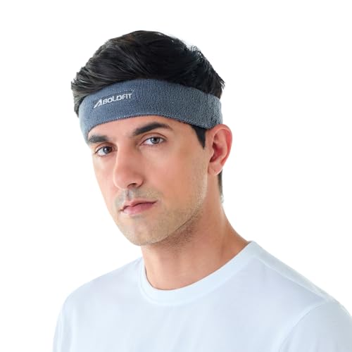 Boldfit Head Band Cotton Sweat - Grey