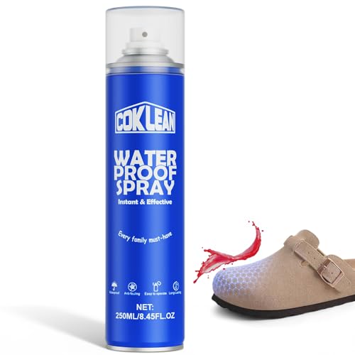 Coklean Shoe Protector Spray, Rain & Stain Waterproof Spray 8.45 OZ Nano Protectant for Sneaker...