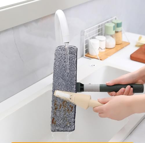 Image of Window Squeegee Cleaner 2 in 1 Shower Squeegee with Extension Pole 89'' Telescopic Window Cleaning Tool Kit Window Washing Equipment for Car Glass Indoor Outdoor High Window