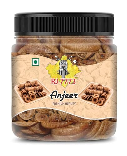 Image of RJ 7773 Premium Dried | Afghani Anjeer I Low in Fat | Healthy Snack I Rich Source of Vitamins Dietary Fiber | Dry figs (Anjeer (500g)