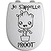 Sticker Fun Abattant Toilette Groot 2 - Vinyl Brillant Couleur au Choix