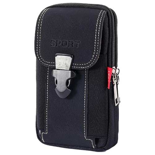 Bolsa de teléfono Celular | de teléfono Inteligente Grande de 7 Pulgadas | 1 PC de cinturón de teléfonos móviles: Caja de Lona 900D con Cremallera, a Prueba de Choque y a Prueba de Polvo,