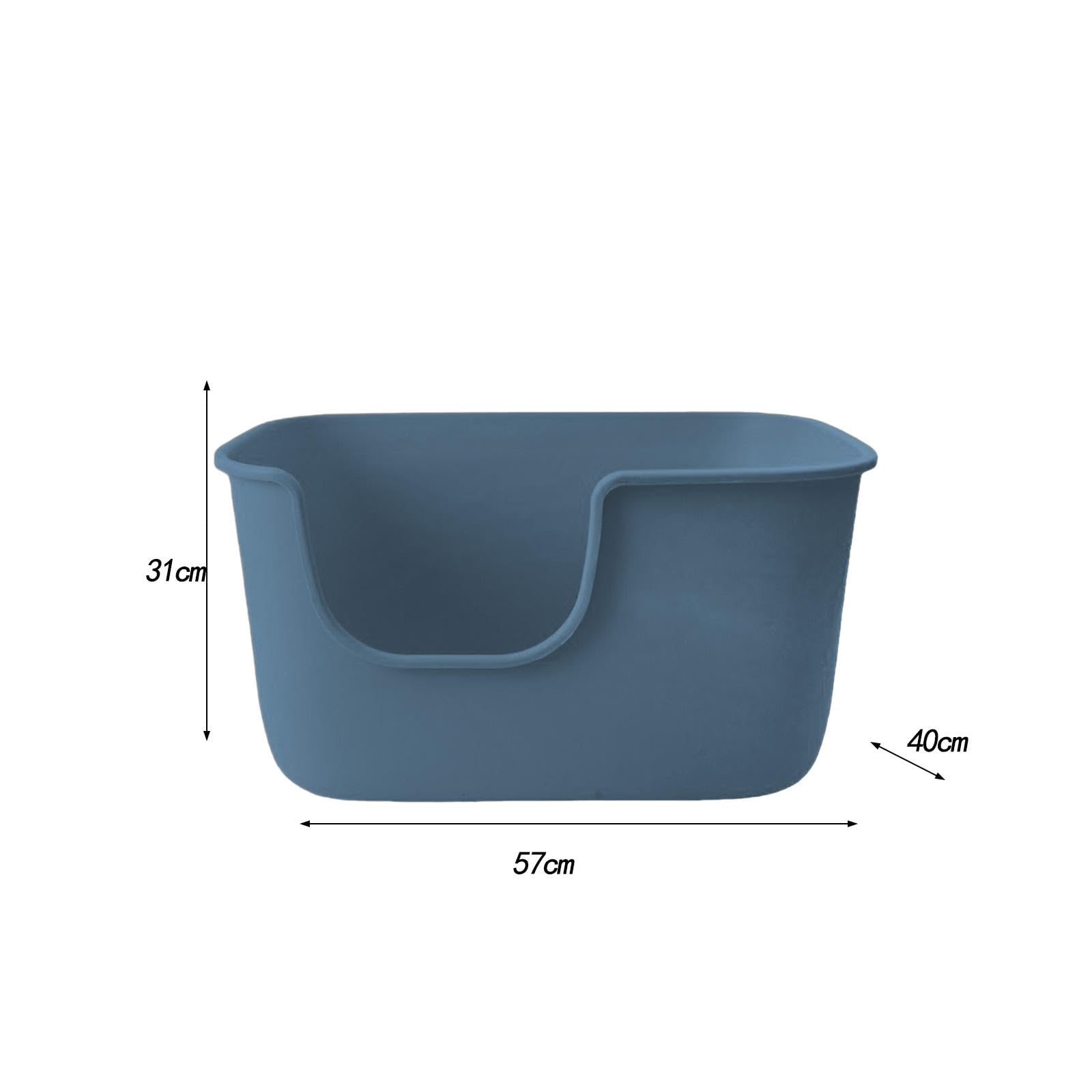 Lettaia, Cassetta for lettiera for Gatti con Coperchio Aperto Vasino for(Gray)