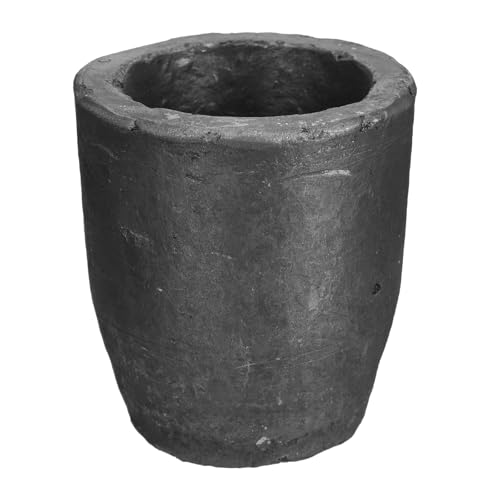 TOVINANNA Crisol de Arcilla de Grafito para Fundición Resistente al Calor hasta 1650 °C Pequeño Tamaño 1 Kg Herramienta Práctica para Refinación y Fundición de Metales en Joyería y
