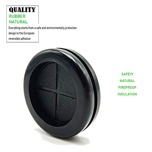 1-1/4" Black Rubber Grommets for Wiring, 1" ID Double-Sided Rubber Plugs by EASYEAH - Image 5