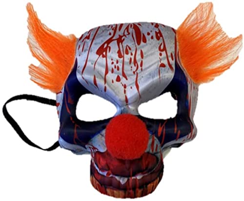 Rubie's - Toys & Games, S5311, Multicoloured, Adult Bloody Crazy Clown Half Mask