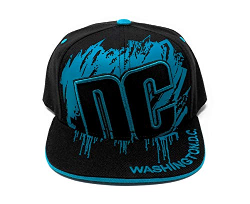 Washington DC Hat Snapback Baseball Cap Flat Bill (Black/Blue)