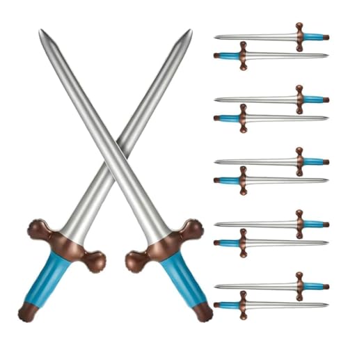 DINGFENG Lot de 10 éPées Gonflables, éPées Jouets de 60 Cm, Sabres de Pirate, Jouets Gonflables, Accessoires de FêTe Pirate pour Enfants, Fête à La Piscine,...