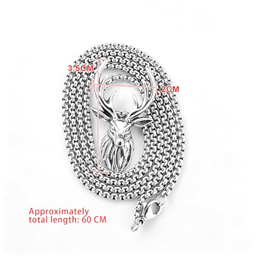 Image of Deer Pocket Watch for Men Pocket Watches with Chain Gift for Father's Day | Vintage Deer Case Pocket Watch Mens Quartz Watches with Chains Christmas Graduation Birthday Gifts Fathers Day