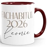 SpecialMe® Kaffee-Tasse Fachabitur Abschluss 2026 Geschenk personalisiert mit Name und Titel Namenstasse Absolvent ...