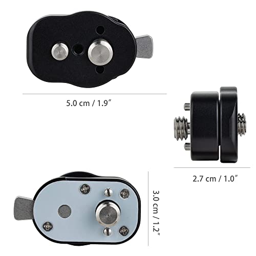 Image of Mini Quick Release Plate with ARRI Locating Pin - Perfect for Cameras, Monitors, and Video Lights, Accessories, Camera Cage with 1 /4 or 3 /8 Thread Connector
