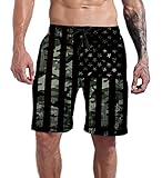 Goodstoworld American Flag Swim Trunks Mens Swimming Trunks Dissolving Board Shorts Bathing Suits Sw