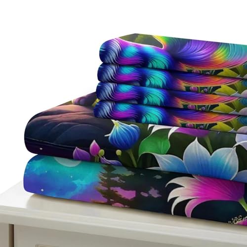 Ensemble de lit imprimé 3D renard double, le cadeau de décoration idéal pour enfants