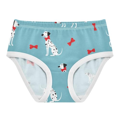 Playful Dalmatians Dogs Light Blue Toddler Girls Underwear 2t Cotton Panties for Girl Designer Briefs Girls Undies