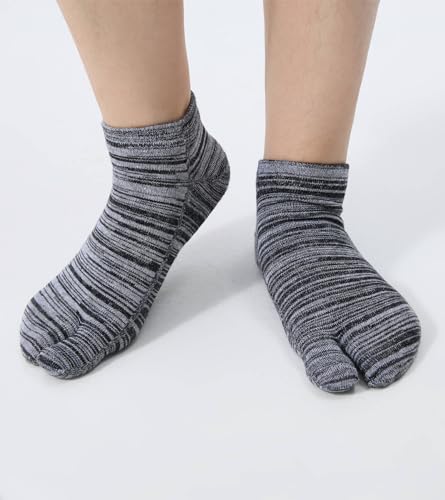 Image of Women's Solid 2 Toe Flip Flop Tabi Socks Geta Ankle Cotton 5 /6 Pairs