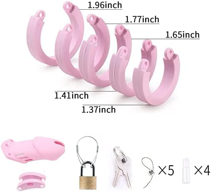 Miniatura 7 de Chastity Male Cage Men Cock Cage Chastity Cage - Dispositivo de castidad de silicona para ejercicio de pene masculino, suéter de bloqueo de castidad