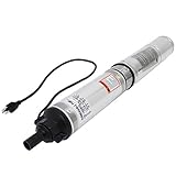 SCITOO Deep Well Submersible Pump Stainless Steel 110V, 60Hz 1/2 hp 8000L / H for Garden Home Agricultural Irrigation 50m / 164ft
