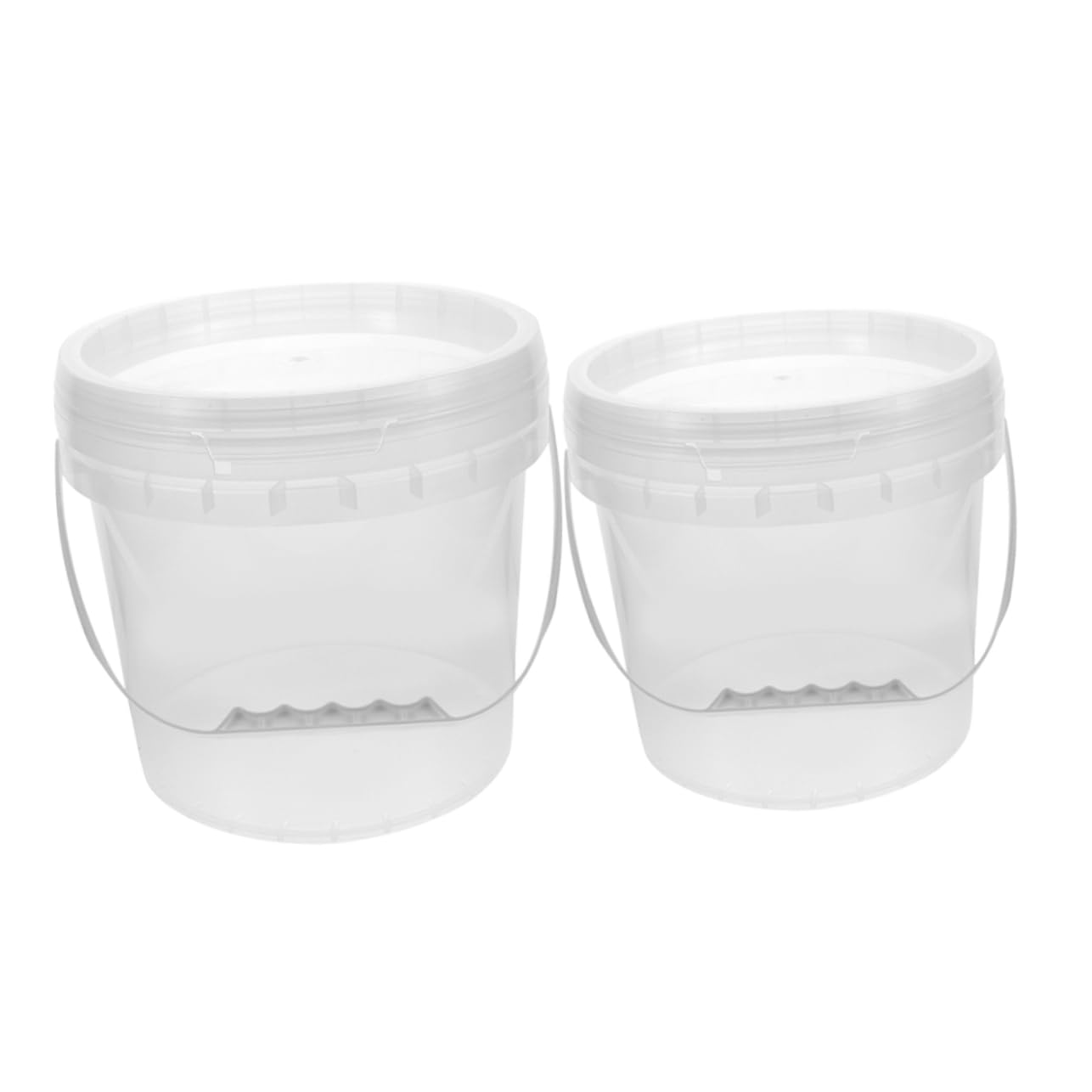 Cubo de Pintura de Plástico con Tapa 5l, Pack de 2 Piezas