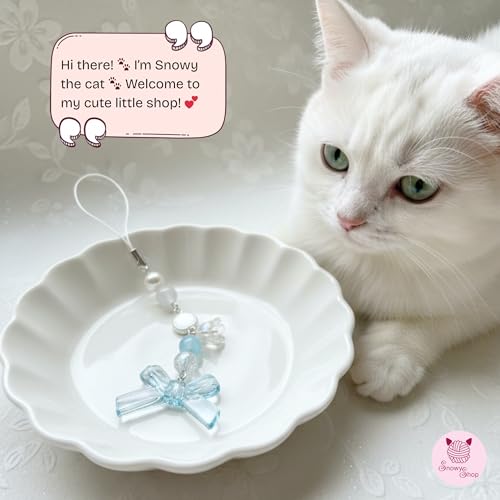 Image of SNOWY SHOP Korean Silver Bow Phone Charm - Cute Heart & Starfish Pendant | Aesthetic Korean Mobile Chain, Bag Hanging & Keychain Jewelry for Girls & Women