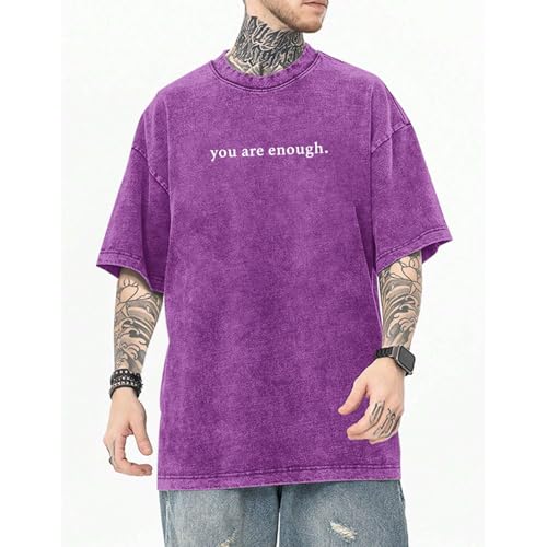 Image of Dear Person Behind Me Shirt You are Enough Tshirts for Men Oversized Inspirational Positive Tees Vintage Graphic Tops
