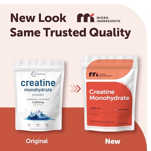 Micro Ingredients Creatine Monohydrate Powder 1kg (200 servings) — view 2