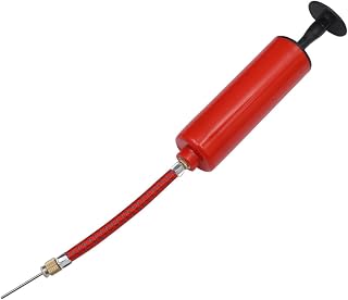 SOPOTUTU 12 Piezas Aguja Inflado Balones con Manguera Extensión Roja y Aguja Metal para Bomba Aire Balón Baloncesto Fútbol Voleibol Rugby Portátil Resistente