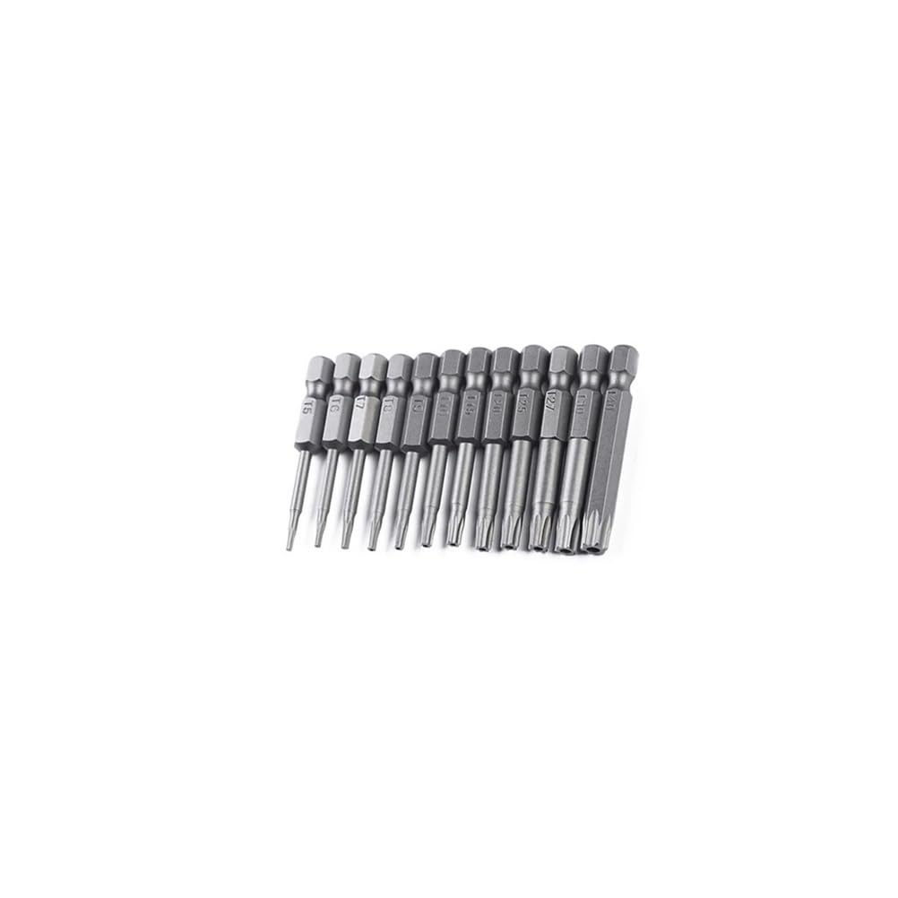 Ruxyoie 12Pcs Magnetic Hollow Bit Set, Chrome Vanadium Steel 1/4"