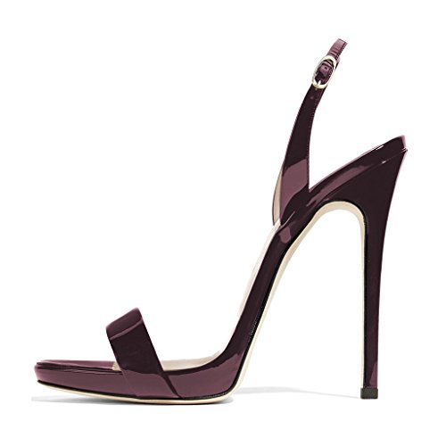 FSJ Women Sexy High Heel Stiletto Sandal Back Strap Slingback Open Toe Evening Party Dance Graceful Shoes Size 4-15 US