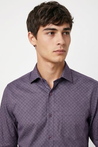 Image of Van Heusen Formal Shirt for Men | Cotton | Print | Slim Fit | Full Sleeves