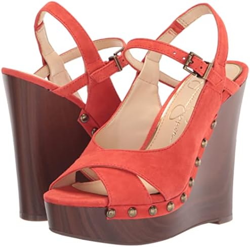 Jessica Simpson Women's Tausen Wedge Sandal, Montecito Orange, 5 | Image 6