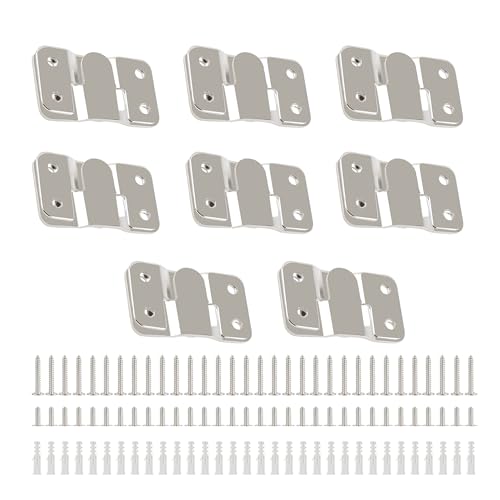 Image of 16 Pcs Stainless Steel Interlock Hanging Buckle, Flush Concealed Mount Brackets, Z Clip Bracket for Picture Display Art Gallery (L2, Iron)