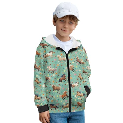 Boys Hoodies Zip up Sweatshirt for Boys 6-16 Y Hooded Sweatshirt