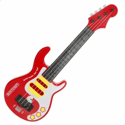 COLORBABY Bontempi 47904 Guitare électrique pour Enfant, avec mélodies et Sons, lumières colorées, médiator, Cordes métalliques, Instruments de Musique,...