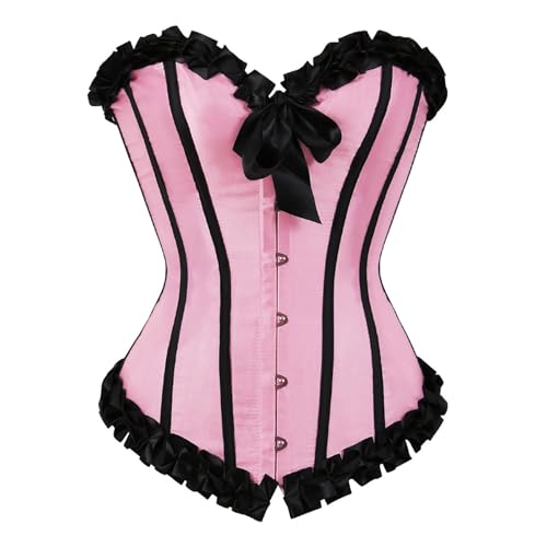 Cinturón abdominal para mujer con cierre de botón para ropa informal de fiesta. Ideal para todas las estaciones. Perfecto para combinar con jeans, vestidos, faldas, camisas. Corselet para mujer, Rosa