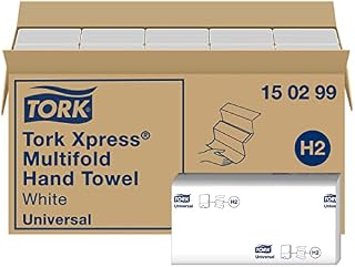 Tork Xpress Multifold Paper Hand Towels 150299 - H2 Universal Folded Hand Towels for Dispenser, Economic, 2-Ply, White - 20 x 237 Sheets