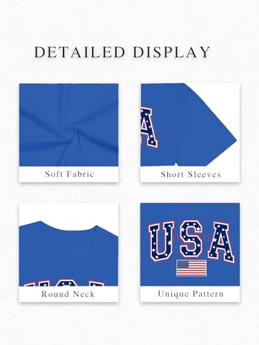 Image of AMWIPE Boys Girls USA Shirt Kids 250 Anniversary USA Shirts American Flag Tshirt 4th of July Outfits Cute Patriotic Top 6-14y