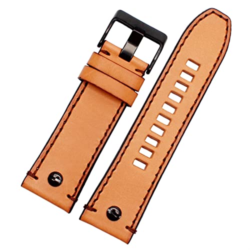 Bracelet de montre en cuir véritable pour réparer une montre Diesel DZ7408 cassée