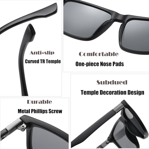Square Polarized Sunglasses Women Men Trendy Sun Glasses for Driving Fishing Golf SY60453