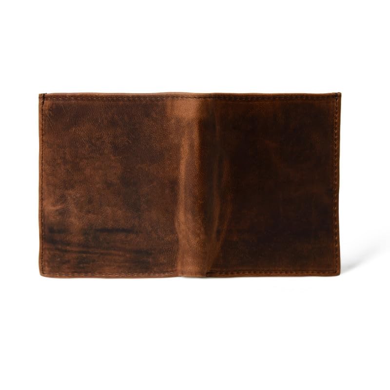 Men's Wild West Windfall Fulll Grain Leather Bifold Stylish RFID Blocking Long Wallet with Multiple Card slots, ID holder and Cash Compartment2
