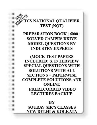 Tcs Tata Consultancy Services National Qualifier Test Preparation Book|6000+ Solved Campus Drive Model(Mock Test Papers Included) & Interview Special Questions With Solutions [Spiral-Bound] Sourav Sir