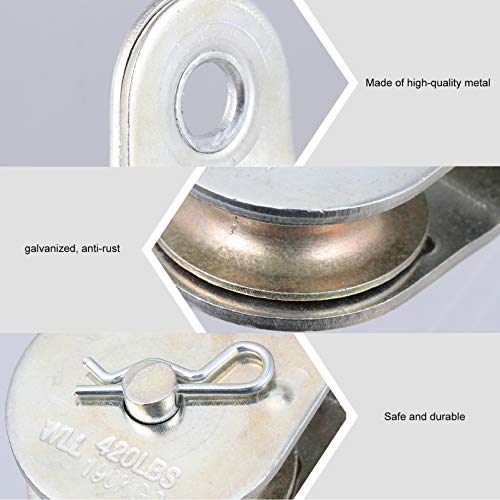 ULTECHNOVO 2 Pcs LAT Polia Da Polia Do Cabo de 360 Graus de Rotação Da Roda de Tração de Fixação DIY