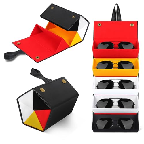 Image of Travel Sunglasses Organizer, Sunglasses Travel Case for Multiple Pairs, Multiple Glasses Travel Case for Women, Men